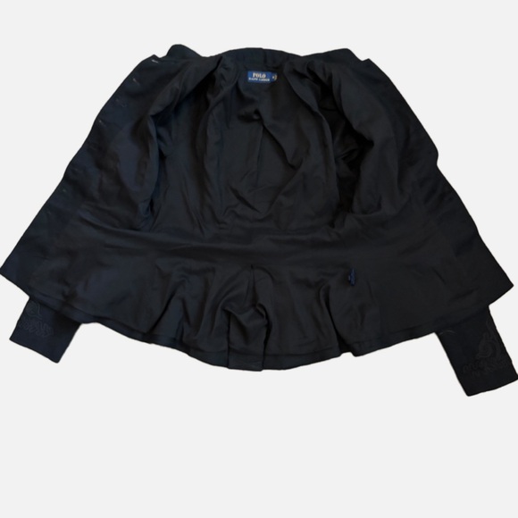 POLO Ralph Lauren Black Soutache Trim
Wool Blazer Jacket Women’s Size 4 - Picture 11 of 15